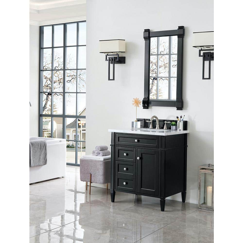 James Martin Vanities Brittany Black Onyx Rectangular Wall Mirror 21.7 x 39.2 Inches