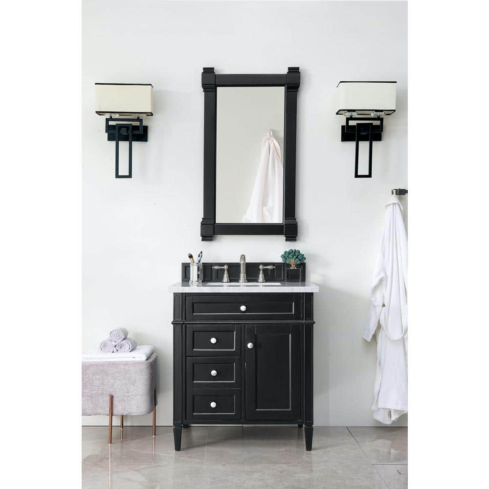 James Martin Vanities Brittany Black Onyx Rectangular Wall Mirror 21.7 x 39.2 Inches