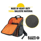 Klein Tools Tradesman Pro Tool Station Backpack, 17.25 in, 21-Pocket, 1680D Ballistic Nylon