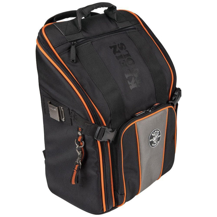Klein Tools Tradesman Pro 17.25 in Tool Station Backpack with Worklight, 21 Pockets, 1680D Ballistic Nylon