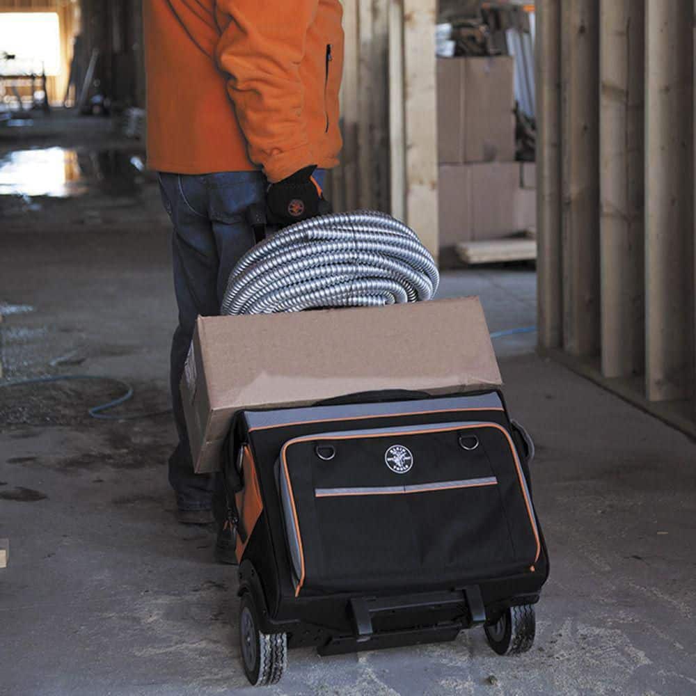 Klein Tools Tradesman Pro Rolling Tool Bag, 24 Pockets, 19 in. (Model 55452RTB)