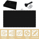 Privacy Fence Screen 3 x 50 ft. Black Customized Outdoor Mesh Panels for Backyard, Construction Site with Zip Ties