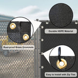 Privacy Fence Screen 3 x 50 ft. Black Customized Outdoor Mesh Panels for Backyard, Construction Site with Zip Ties