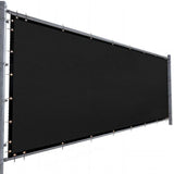 Privacy Fence Screen 3 x 50 ft. Black Customized Outdoor Mesh Panels for Backyard, Construction Site with Zip Ties
