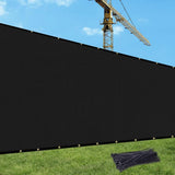 Privacy Fence Screen 3 x 50 ft. Black Customized Outdoor Mesh Panels for Backyard, Construction Site with Zip Ties
