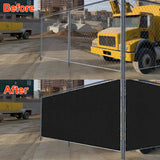 Privacy Fence Screen 4 x 80 ft. Black Customized Outdoor Mesh Panels for Backyard, Construction Site with Zip Ties