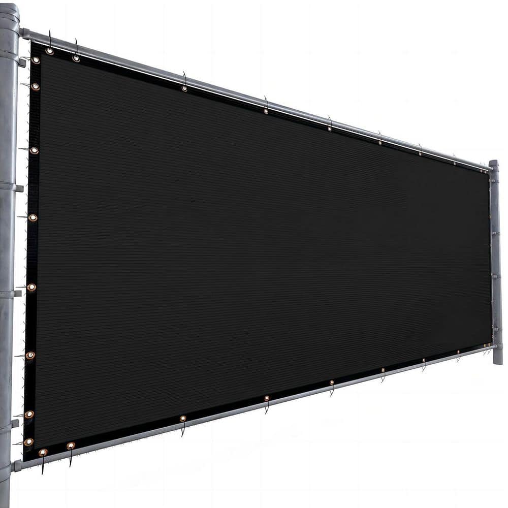 Privacy Fence Screen 5 x 150 ft. Black Customized Outdoor Mesh Panels for Backyard, Construction Site with Zip Ties