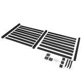 38 in. W x 46 in. H Black Outdoor No Dig Fence Poly Plastic Picket Fence Panel Decorative Garden Privacy Fence(2-Pack)