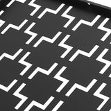 Decorative Outdoor Metal Privacy Screen Panel Checkered Pattern in Black