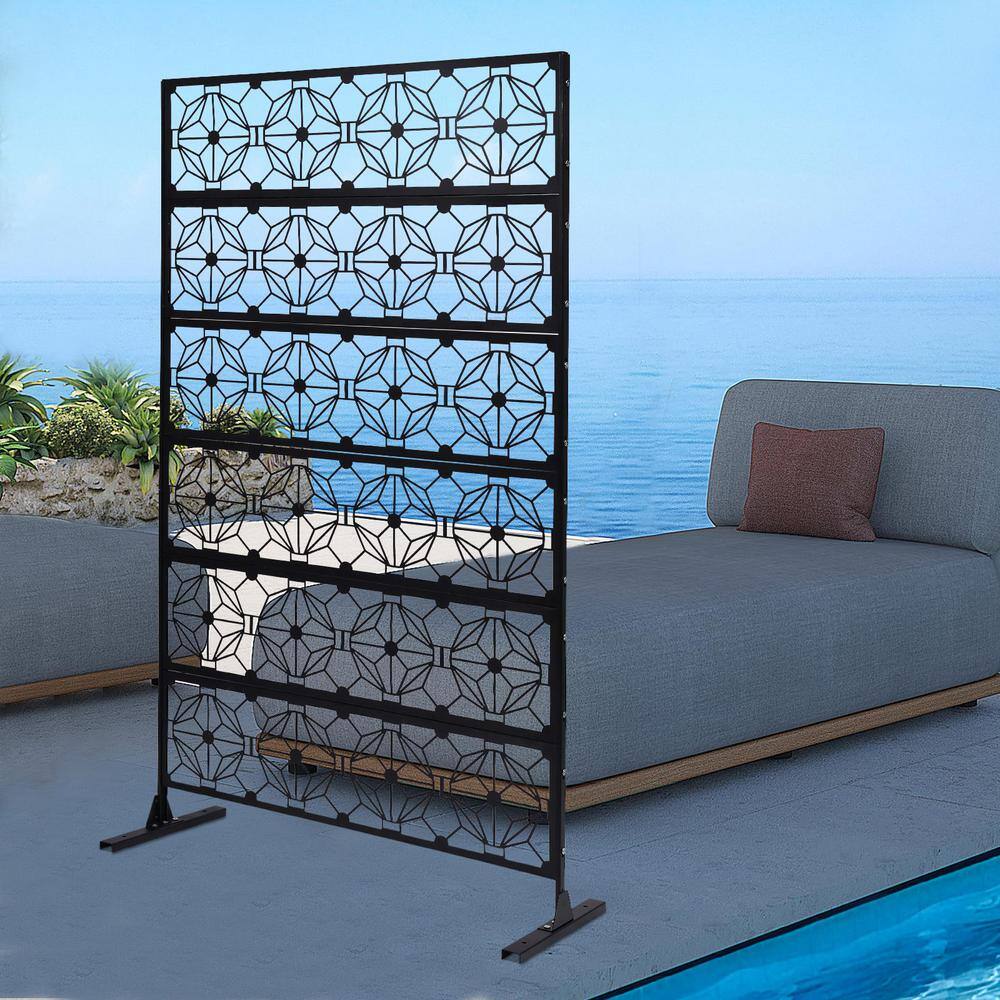 Outdoor Privacy Screens and Panels for Patio Metal Privacy Fence Screen with Freestanding Decorative Room Divider