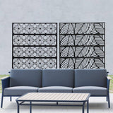 Outdoor Privacy Screens and Panels for Patio Metal Privacy Fence Screen with Freestanding Decorative Room Divider