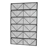 Black Steel Outdoor Privacy Screens for Patio Metal Privacy Fence Screen with Freestanding Decorative Room Divider