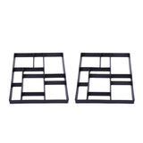 JAXPETY Cement Mold Concrete Stepping Stone DIY Paver Mold Kit Walk Maker for Patio and Garden (2-Pieces）