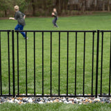 Zippity Outdoor Products 3 ft. H x 3.5 ft. W. Zurich Poly-Steel Spaced Picket Flat Top Metal Fence Panels 2-Panels