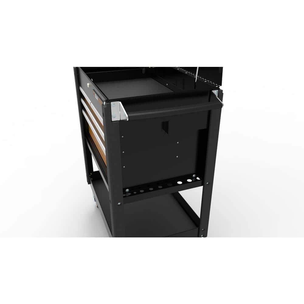 GEARWRENCH GSX 33 in. Black and Orange Steel 4-Drawer Utility Cart with Top and Bottom Storage and Optional Powertool Rack