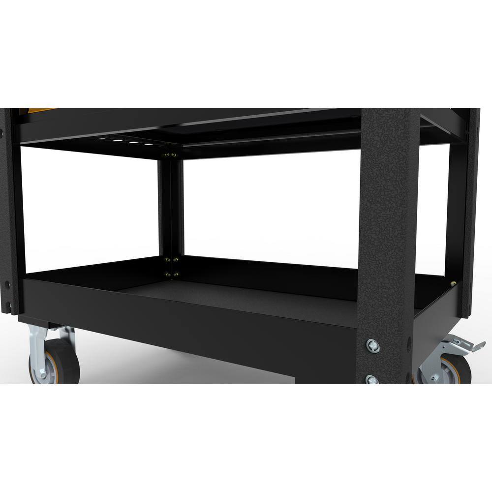 GEARWRENCH GSX 33 in. Black and Orange Steel 4-Drawer Utility Cart with Top and Bottom Storage and Optional Powertool Rack