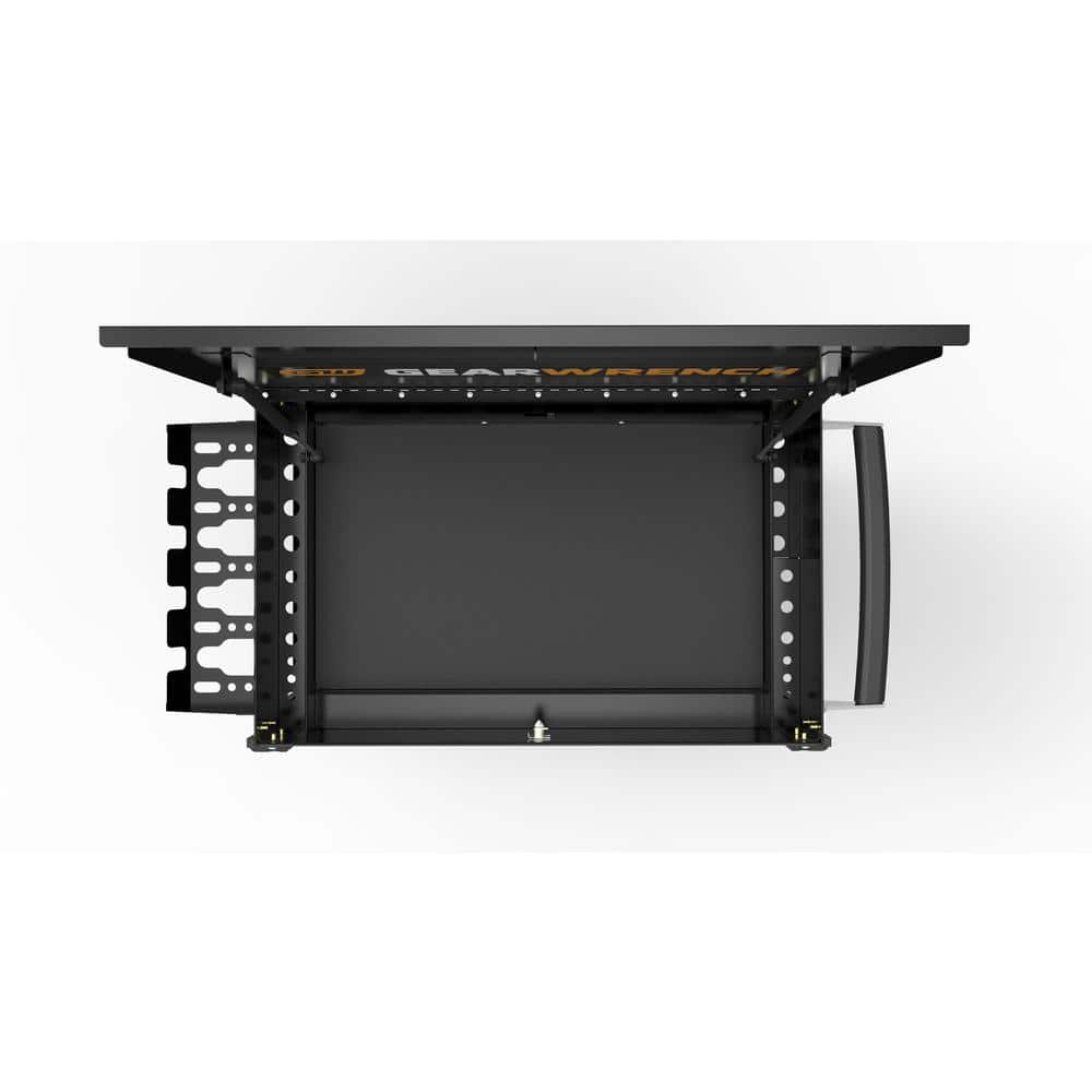 GEARWRENCH GSX 33 in. Black and Orange Steel 4-Drawer Utility Cart with Top and Bottom Storage and Optional Powertool Rack