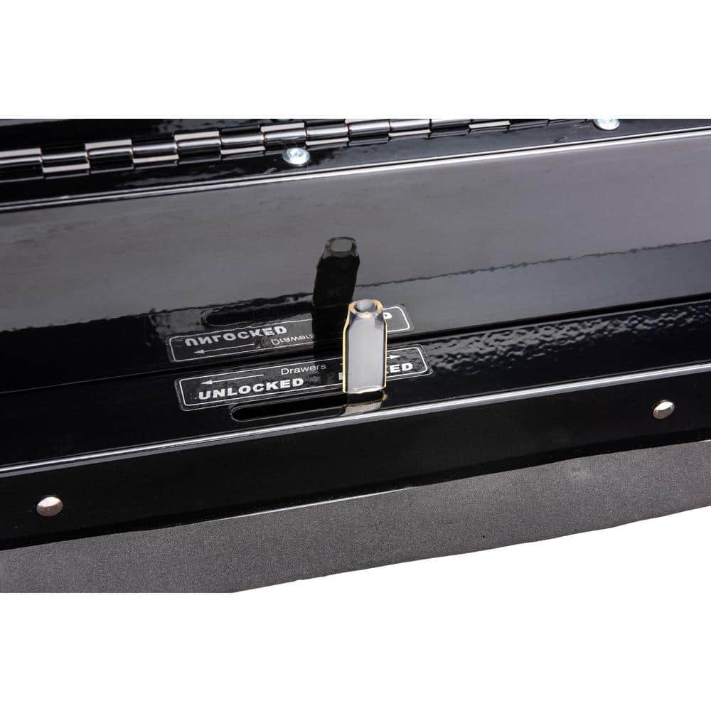 GEARWRENCH GSX 33 in. Black and Orange Steel 4-Drawer Utility Cart with Top and Bottom Storage and Optional Powertool Rack