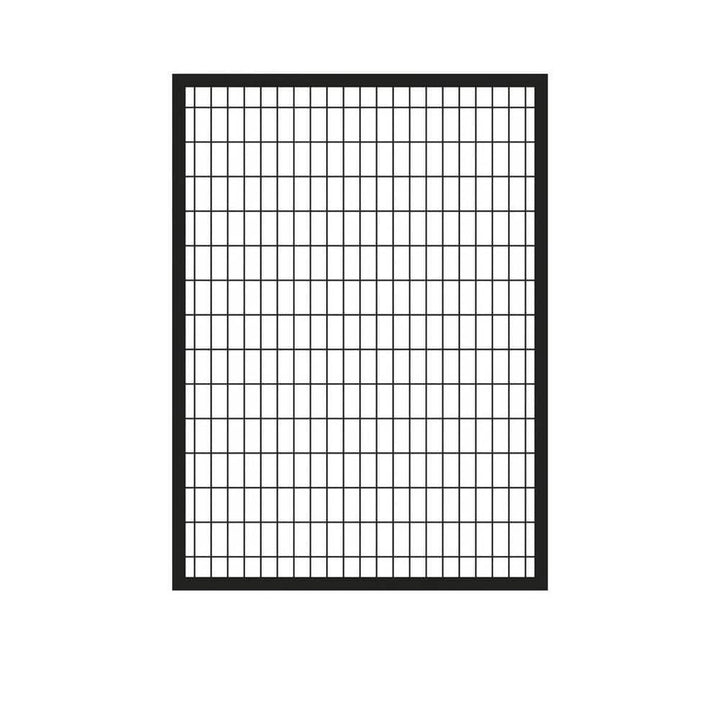 FORGERIGHT Deco Grid 5ft H x 4ft W Black Steel Gate