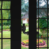 FORGERIGHT Deco Grid 5ft H x 4ft W Black Steel Gate