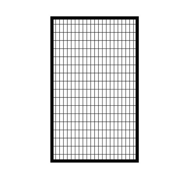 FORGERIGHT Deco Grid 4 ft. W x 6 ft. H Black Steel Fence Gate