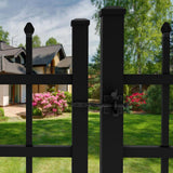 FORGERIGHT Osprey 4 ft. W x 4 ft. H Black Aluminum Fence Gate