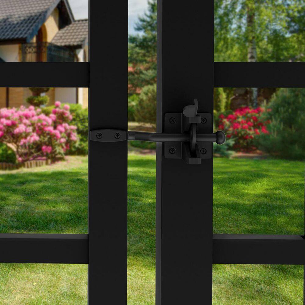 FORGERIGHT Osprey 4 ft. W x 4 ft. H Black Aluminum Fence Gate