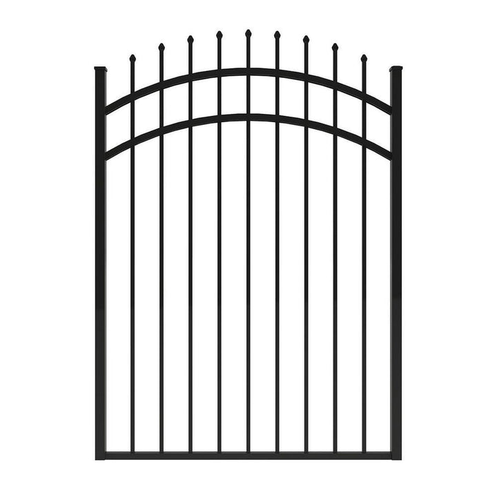 FORGERIGHT Osprey 4 ft. W x 5 ft. H Black Aluminum Arched Fence Gate