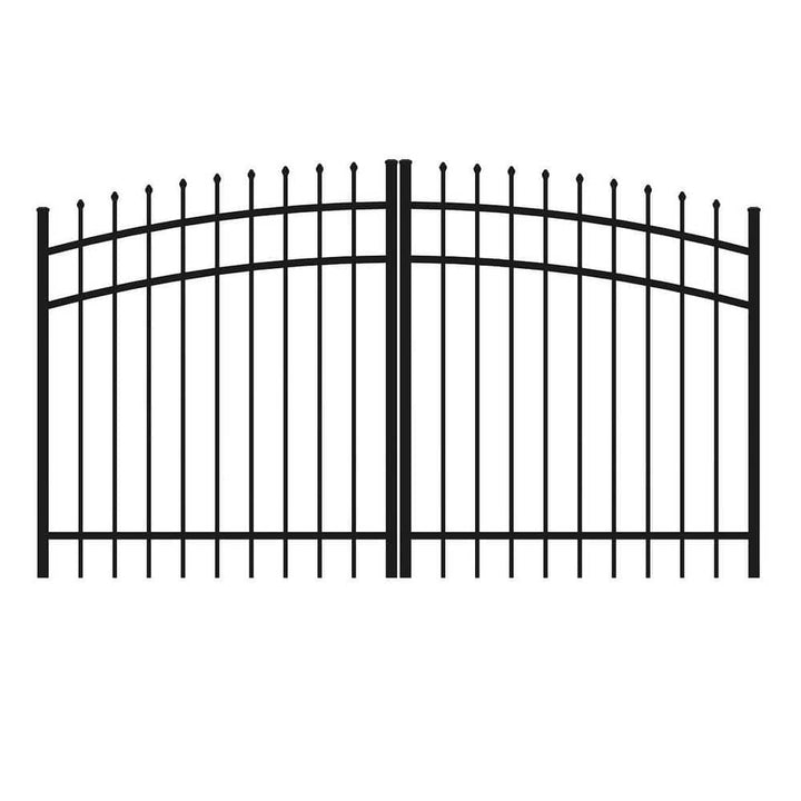 FORGERIGHT Osprey 8 ft. W x 4 ft. H Rainbow Black Aluminum Fence Gate