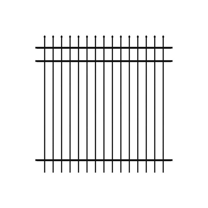 FORGERIGHT 6 ft. H x 6 ft. W Osprey Black Aluminum Fence Panel (5-pack)