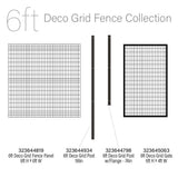 FORGERIGHT 74 in. H Deco Grid Black Steel Post with Flange, Cap, and Clips