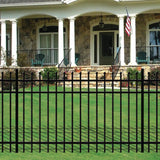 FORGERIGHT 72 in. 4 ft. Black Osprey Black Aluminum Fence Line Post