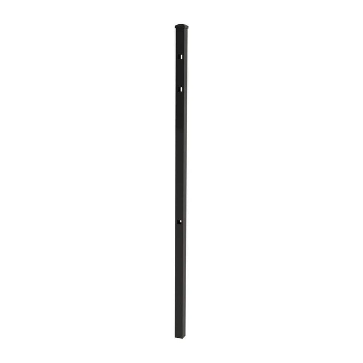 FORGERIGHT 96 in. x 6 ft. Aluminum Osprey Black Line Post with Flat Cap (6-Pack)