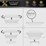 CLASSY CAPS Imperial 4 in. x 4 in. Outdoor Black Cast Aluminum LED Solar Post Cap (2-Pack)
