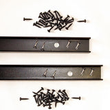 Slipfence 91 in. x 1-1/4 in. x 1-1/4 in. Black Aluminum Fence Channels, for 8ft. High fence, 2 per pack, includes screws
