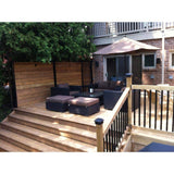 Slipfence 91 in. x 1-1/4 in. x 1-1/4 in. Black Aluminum Fence Channels, for 8ft. High fence, 2 per pack, includes screws