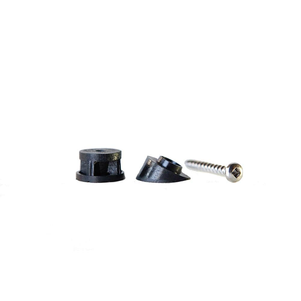 Precision Black Round Plastic Baluster Connectors (20-Pack)