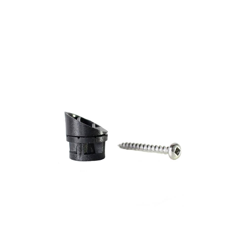 Precision Black Round Plastic Baluster Connectors (20-Pack)