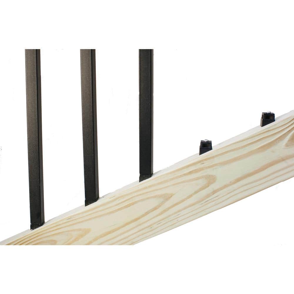 Precision Black Square Plastic Baluster Connectors (20-Pack)