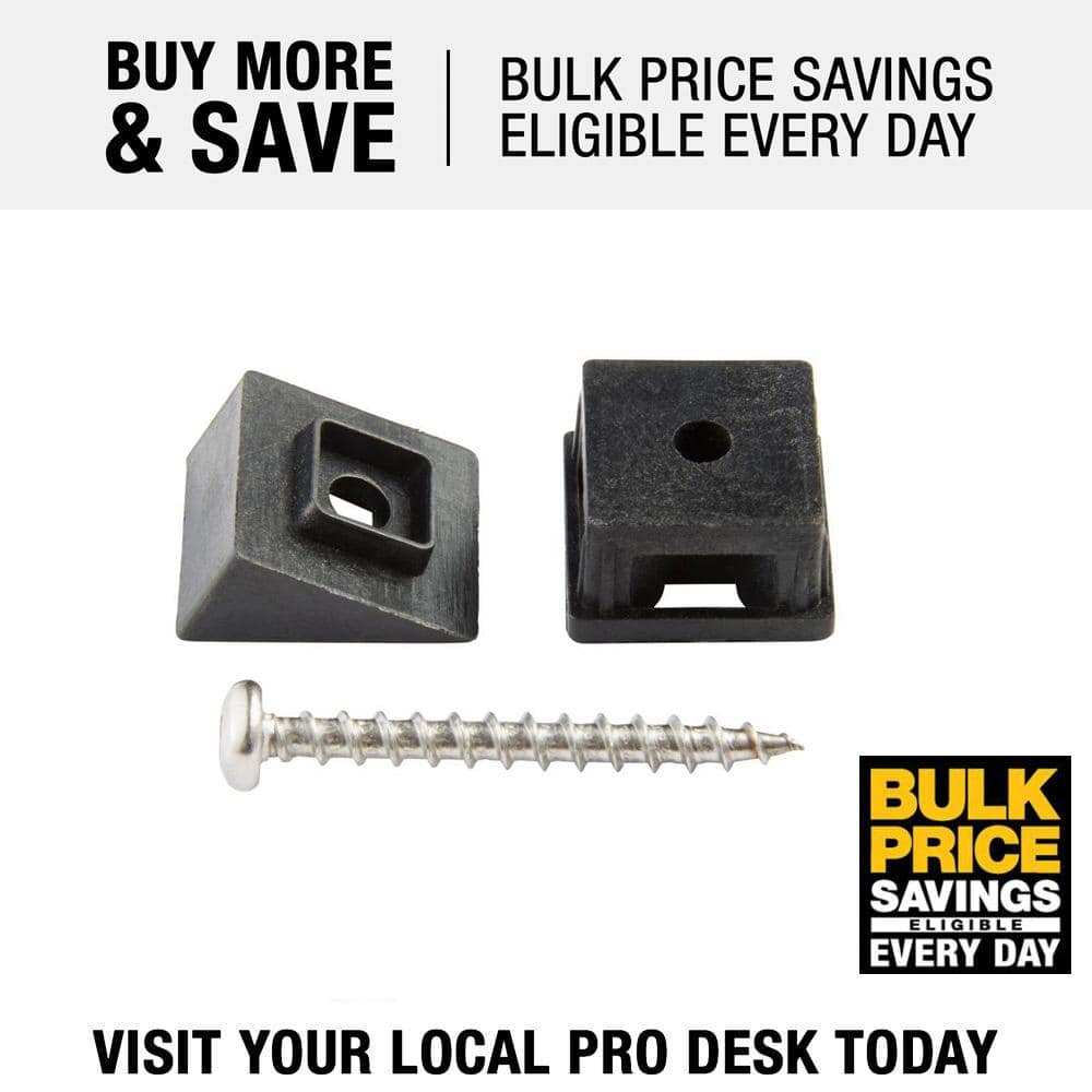 Precision Black Square Plastic Baluster Connectors (20-Pack)