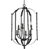 Progress Lighting Greyson Collection 6-Light Black Chandelier