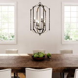 Progress Lighting Greyson Collection 6-Light Black Chandelier
