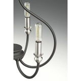 Progress Lighting Whisp Collection 6-Light Graphite Farmhouse Chandelier Light