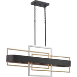 Progress Lighting Adagio Collection 6-Light Matte Black Luxe Chandelier Light