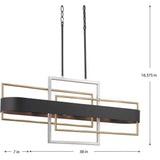 Progress Lighting Adagio Collection 6-Light Matte Black Luxe Chandelier Light