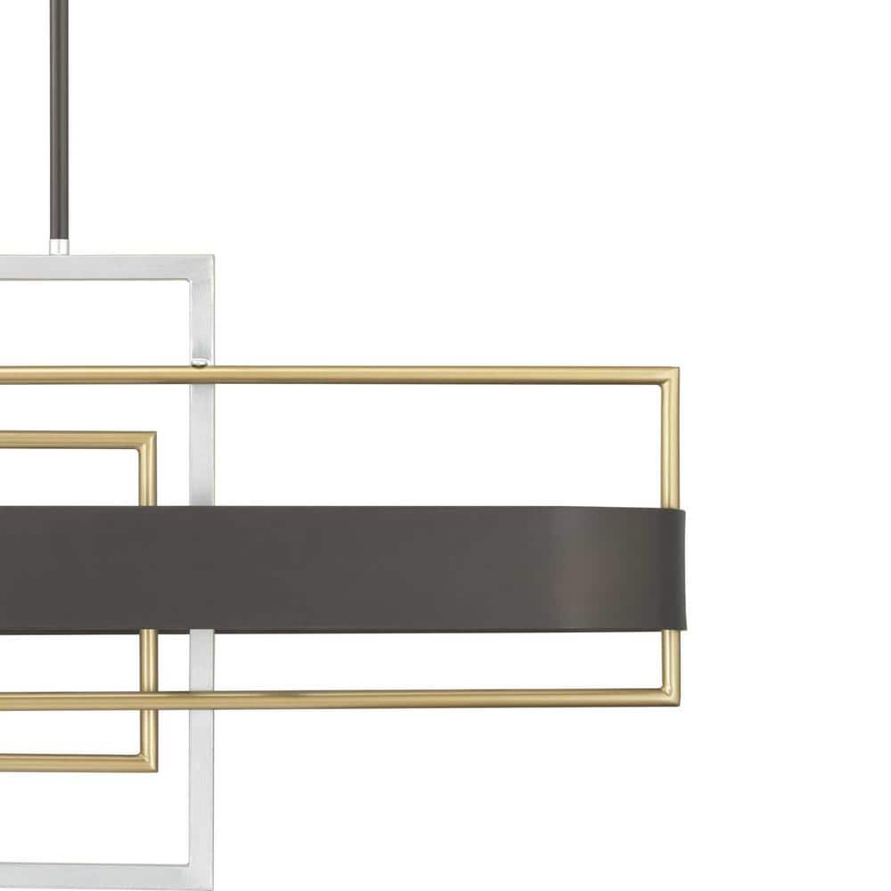 Progress Lighting Adagio Collection 6-Light Matte Black Luxe Chandelier Light