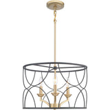 Progress Lighting Landree Collection 3-Light Matte Black Luxe Chandelier Light