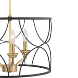 Progress Lighting Landree Collection 3-Light Matte Black Luxe Chandelier Light