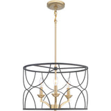 Progress Lighting Landree Collection 3-Light Matte Black Luxe Chandelier Light