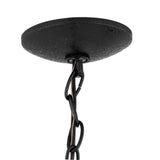 Progress Lighting Five-Light Textured Black White Candles Traditional Chandelier Light